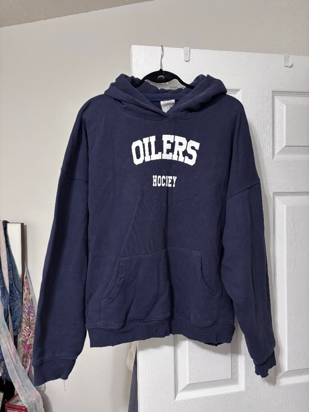 Line change oilers oversized hoodie